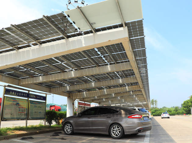 پروژه طراحی پارکینگ اتومبیل خورشیدی 210 کیلووات